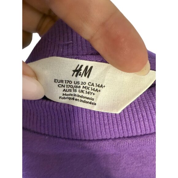 H&M Purple Crew Neck Sweatshirt US 20 - Picture 6 of 6